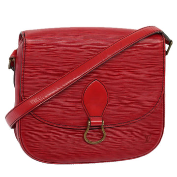 LOUIS VUITTON Epi Saint Cloud GM Shoulder Bag Red M52197 LV Auth 83607