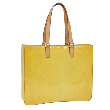 LOUIS VUITTON Monogram Vernis Columbus Tote Bag Yellow M91047 LV Auth 83616