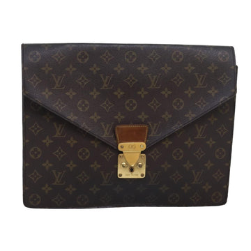 LOUIS VUITTON Monogram Porte Documents Senatur Briefcase M53335 LV Auth 83633