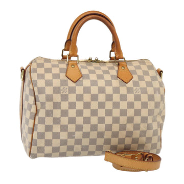 LOUIS VUITTON Damier Azur Speedy Bandouliere 30 Hand Bag 2way N41052 Auth 83635