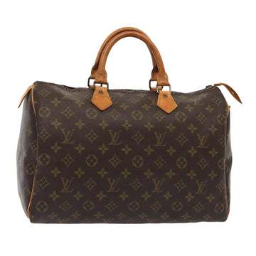 LOUIS VUITTON Monogram Speedy 35 Hand Bag M41524 LV Auth 83654