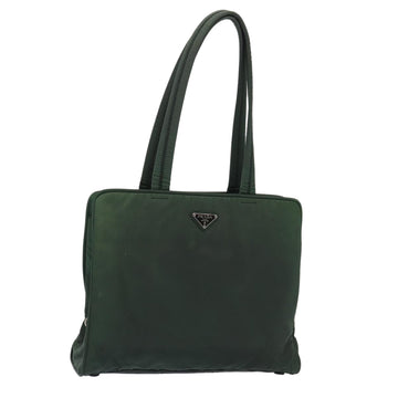 PRADA Tote Bag Nylon Green Auth 83696