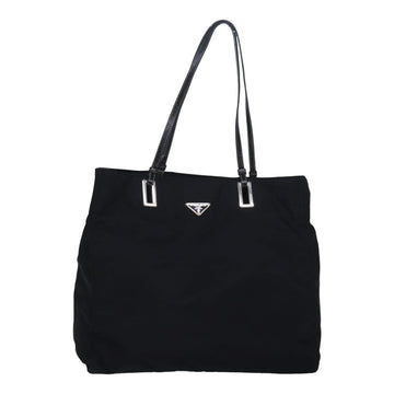 PRADA Tote Bag Nylon Black Auth 83698