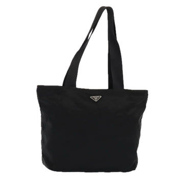 PRADA Tote Bag Nylon Black Auth 83699