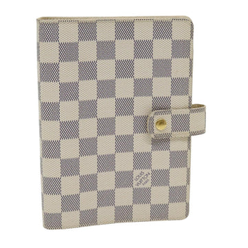 LOUIS VUITTON Damier Azur Agenda MM Day Planner Cover R20707 LV Auth 83749