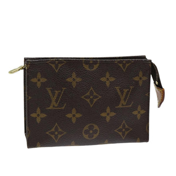 LOUIS VUITTON Monogram Poche Toilette 15 Pouch M47546 LV Auth 83754