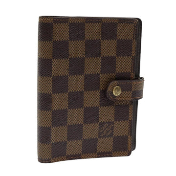 LOUIS VUITTON Damier Ebene Agenda PM Day Planner Cover R20700 LV Auth 83759