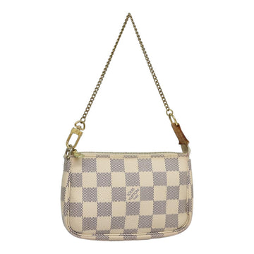 LOUIS VUITTON Damier Azur Mini Pochette Accessoires Pouch N63005 LV Auth 83774