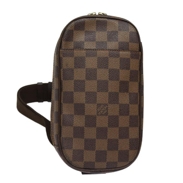 LOUIS VUITTON Damier Ebene Pochette Gange Shoulder Bag N48048 LV Auth 83831