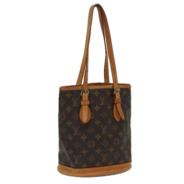 LOUIS VUITTON Monogram Bucket PM Shoulder Bag M42238 LV Auth 83904