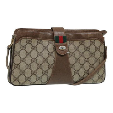 GUCCI GG Supreme Web Sherry Line Shoulder Bag PVC Beige 904 02 029 Auth 83927