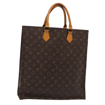 LOUIS VUITTON Monogram Sac Plat Hand Bag M51140 LV Auth 84016