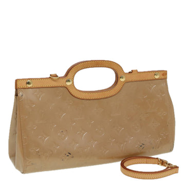 LOUIS VUITTON Vernis Roxbury Drive Hand Bag 2Way Noisette M91391 LV Auth 84043