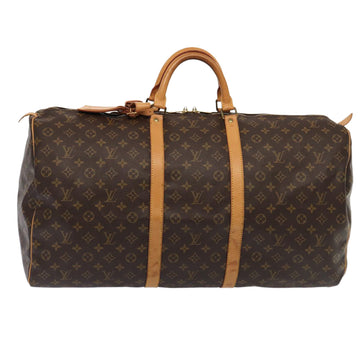 LOUIS VUITTON Monogram Keepall 60 Boston Bag M41422 LV Auth 84065