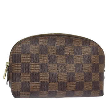 LOUIS VUITTON Damier Ebene Pochette Cosmetic PM Pouch N47516 LV Auth 84089