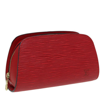 LOUIS VUITTON Epi Dauphine PM Pouch Castilian Red M48447 LV Auth 84123