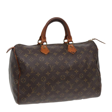 LOUIS VUITTON Monogram Speedy 35 Hand Bag M41524 LV Auth 84195