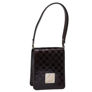 LOUIS VUITTON Damier Vernis Club Shoulder Bag Black M92129 LV Auth 84290