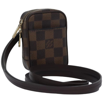 LOUIS VUITTON Damier Ebene Etui Okapi PM Pouch N61738 LV Auth 84354