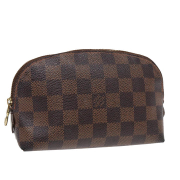 LOUIS VUITTON Damier Ebene Pochette Cosmetic PM Pouch N47516 LV Auth 84356