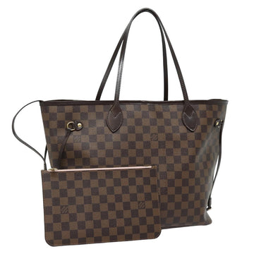 LOUIS VUITTON Damier Ebene Neverfull MM Tote Bag N51105 LV Auth 84399