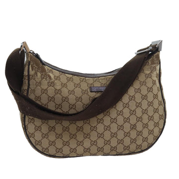 GUCCI GG Canvas Shoulder Bag Beige 122790 Auth 84458