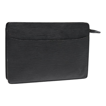 LOUIS VUITTON Epi Pochette Homme Clutch Bag Black Noir M52522 LV Auth 84463