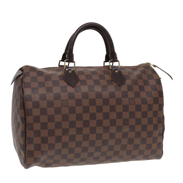 LOUIS VUITTON Damier Ebene Speedy 35 Hand Bag N41363 LV Auth 84486