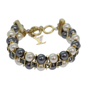 LOUIS VUITTON Cry Me Ariver PM Bracelet Gold Gray M67010 LV Auth 84519