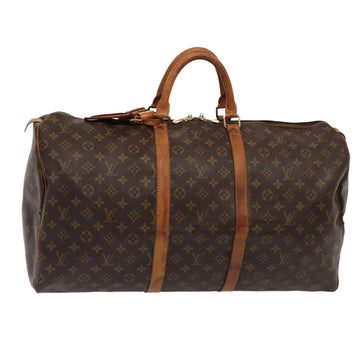 LOUIS VUITTON Monogram Keepall 55 Boston Bag M41424 LV Auth 84608