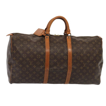 LOUIS VUITTON Monogram Keepall 55 Boston Bag M41424 LV Auth 84609