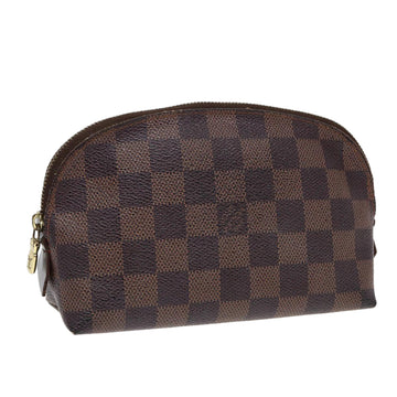 LOUIS VUITTON Damier Ebene Pochette Cosmetic PM Pouch N47516 LV Auth 84632