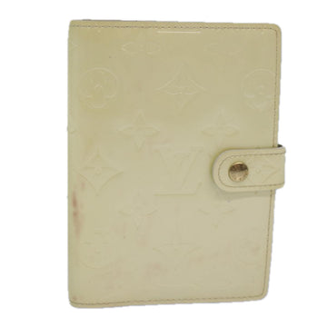 LOUIS VUITTON Vernis Agenda PM Day Planner Cover Perle R21010 LV Auth 84665