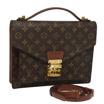 LOUIS VUITTON Monogram Monceau 28 Hand Bag 2way M51185 LV Auth 84701A