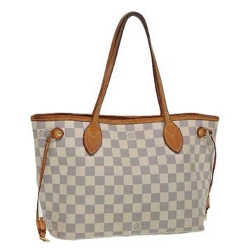 LOUIS VUITTON Damier Azur Neverfull PM Tote Bag N41362 LV Auth 84779