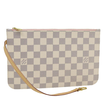 LOUIS VUITTON Damier Azur Neverfull MM Pouch Pouch LV Auth 84837