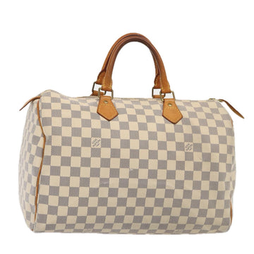 LOUIS VUITTON Damier Azur Speedy 35 Hand Bag N41535 LV Auth 84838