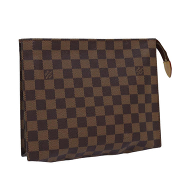 LOUIS VUITTON Damier Ebene Poche Toilette 26 Pouch N47543 LV Auth 84848