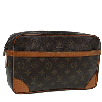 LOUIS VUITTON Monogram Compiegne 28 Clutch Bag M51845 LV Auth 84853