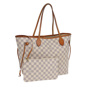 LOUIS VUITTON Damier Azur Neverfull MM Tote Bag N41605 LV Auth 84898