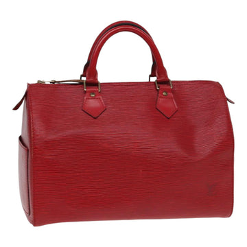 LOUIS VUITTON Epi Speedy 30 Hand Bag Castilian Red M43007 LV Auth 84905