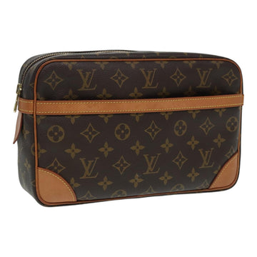 LOUIS VUITTON Monogram Compiegne 28 Clutch Bag M51845 LV Auth 84975