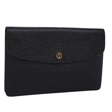 LOUIS VUITTON Epi Montaigne 27 Clutch Bag Black M52652 LV Auth 84997