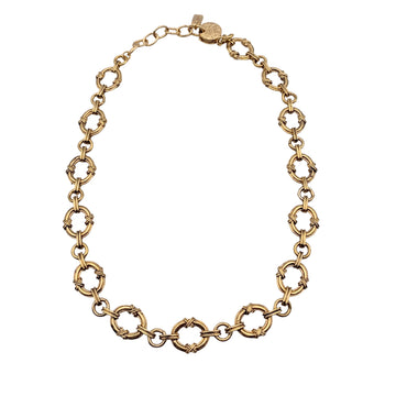 YVES SAINT LAURENT Vintage Gold Metal Chain Necklace