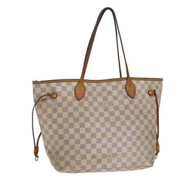 LOUIS VUITTON Damier Azur Neverfull MM Tote Bag N41605 LV Auth 85044