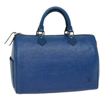 LOUIS VUITTON Epi Speedy 30 Hand Bag Toledo Blue M43005 LV Auth 85072