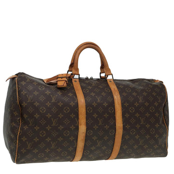 LOUIS VUITTON Monogram Keepall 55 Boston Bag M41424 LV Auth 85117