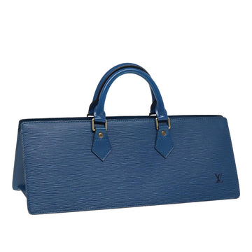 LOUIS VUITTON Epi Sac Triangle Hand Bag Blue M52095 LV Auth 85123