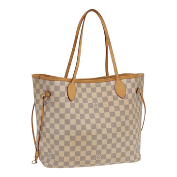 LOUIS VUITTON Damier Azur Neverfull MM Tote Bag N41605 LV Auth 85145