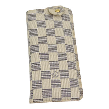 LOUIS VUITTON Damier Azur Etui Lunettes MM Glasses Case N60025 LV Auth 85187